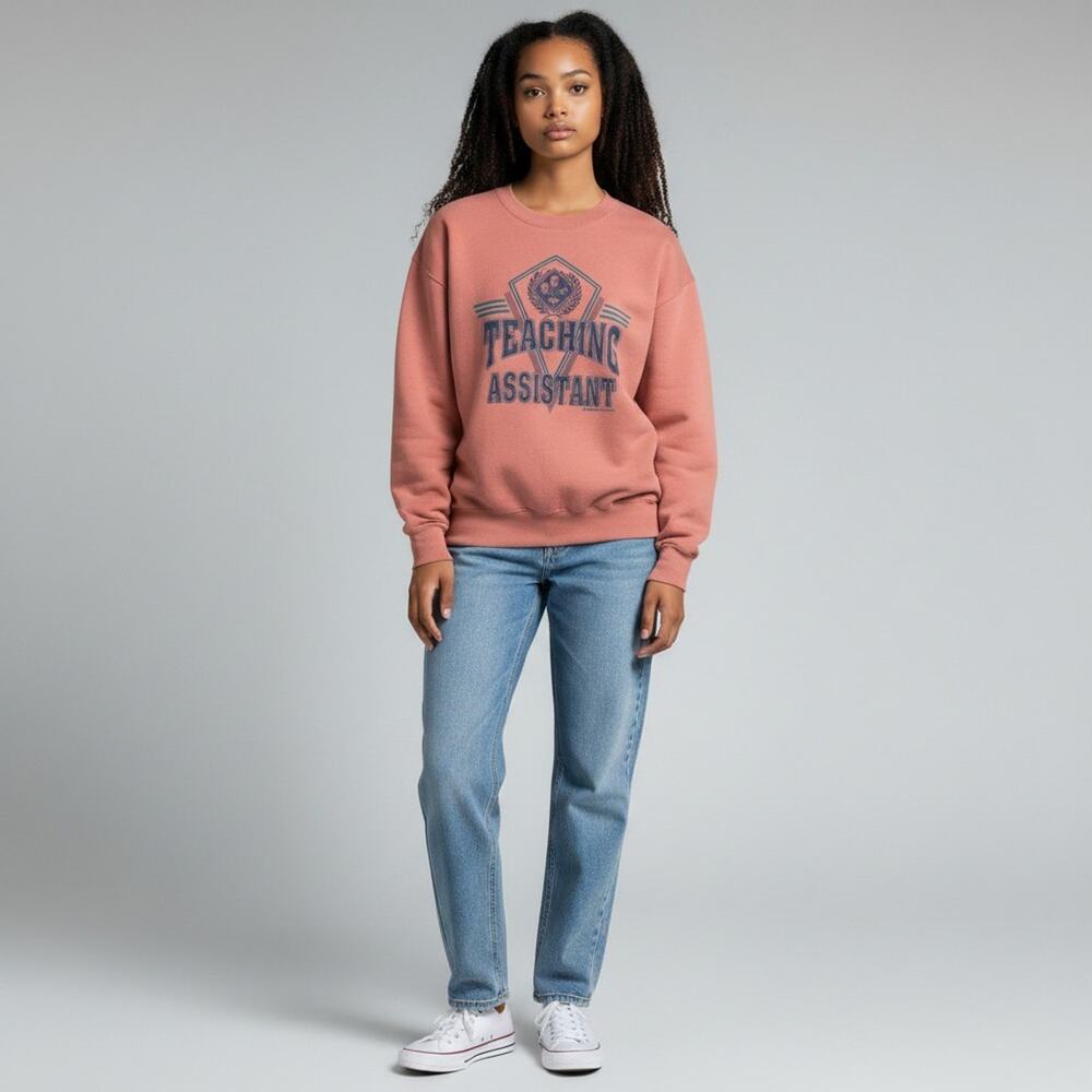 Vintage Lee Heavyweight Sweatshirt Large Peach Orange Crew Neck Made USA Unisex